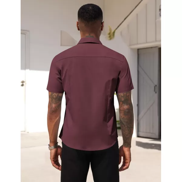 COOFANDY Men's Dress Shirts 2024 Short Sleeve Business Casual Regular Fit Button Down Shirts with Pocket