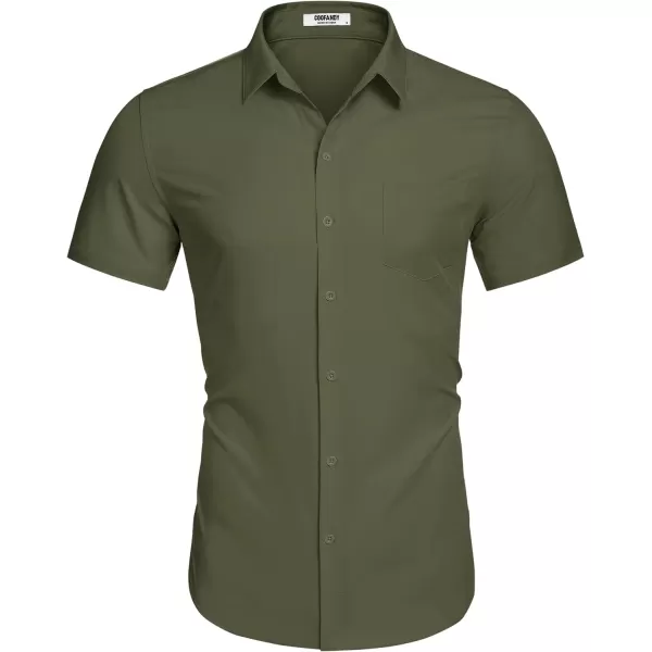 COOFANDY Men's Dress Shirts 2024 Short Sleeve Business Casual Regular Fit Button Down Shirts with Pocket