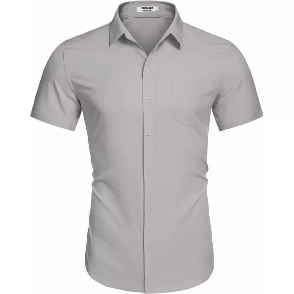 COOFANDY Men's Dress Shirts 2024 Short Sleeve Business Casual Regular Fit Button Down Shirts with Pocket