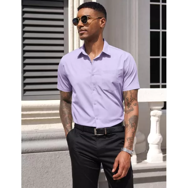 COOFANDY Men's Dress Shirts 2024 Short Sleeve Business Casual Regular Fit Button Down Shirts with Pocket