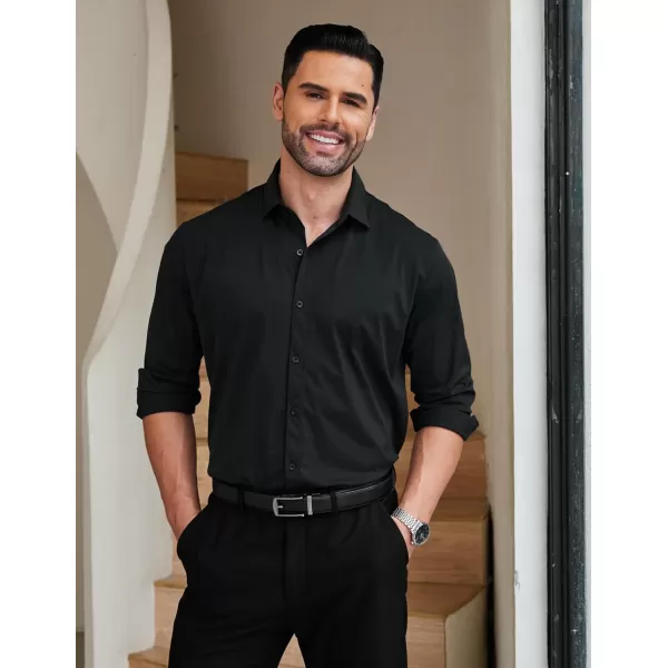COOFANDY Mens Dress Shirts Long Sleeve Wrinkle Free Shirts Regular Fit Button Down Business Formal Shirts