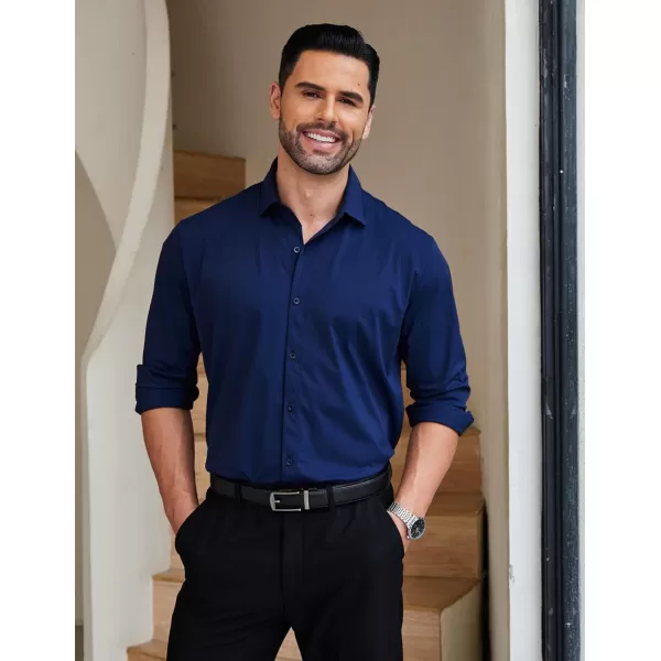 COOFANDY Mens Dress Shirts Long Sleeve Wrinkle Free Shirts Regular Fit Button Down Business Formal Shirts