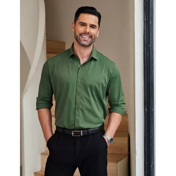 COOFANDY Mens Dress Shirts Long Sleeve Wrinkle Free Shirts Regular Fit Button Down Business Formal Shirts