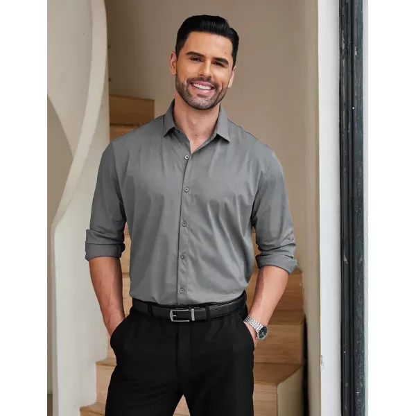 COOFANDY Mens Dress Shirts Long Sleeve Wrinkle Free Shirts Regular Fit Button Down Business Formal Shirts