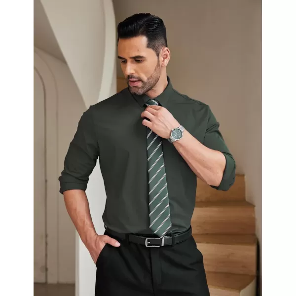 COOFANDY Mens Dress Shirts Long Sleeve Wrinkle Free Shirts Regular Fit Button Down Business Formal Shirts