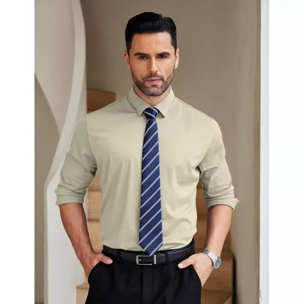 COOFANDY Mens Dress Shirts Long Sleeve Wrinkle Free Shirts Regular Fit Button Down Business Formal Shirts