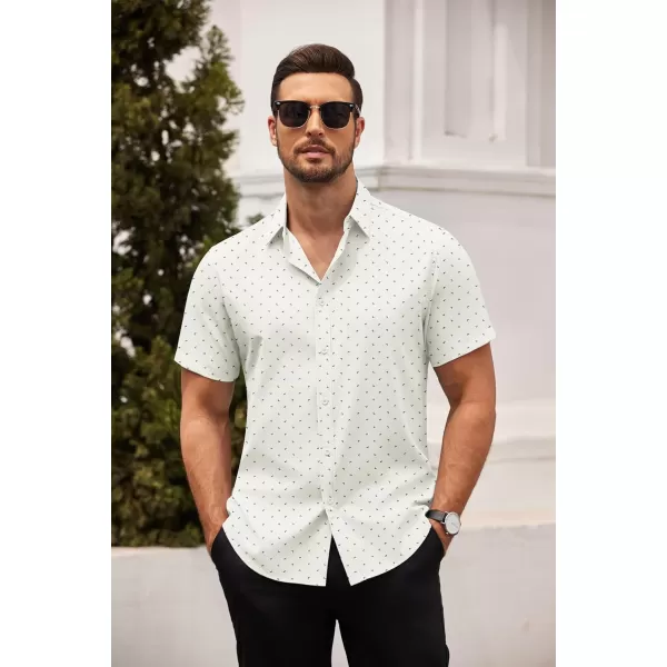 COOFANDY Men's Dress Shirts Short Sleeve Regular Fit Wrinkle Free Business Textured Shirt Casual Button Down Shirts)