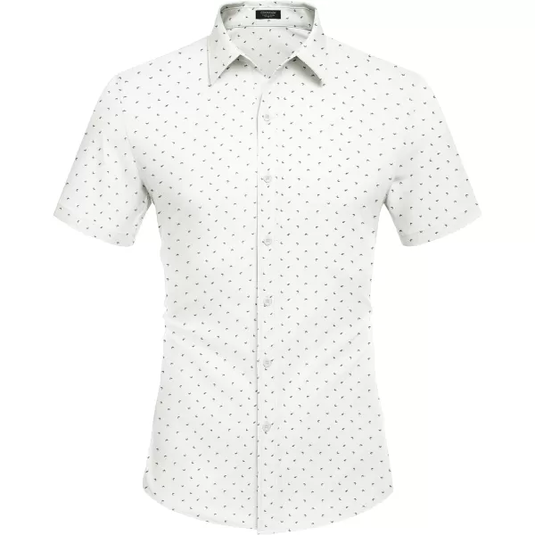COOFANDY Men's Dress Shirts Short Sleeve Regular Fit Wrinkle Free Business Textured Shirt Casual Button Down Shirts)