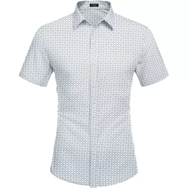 COOFANDY Men's Dress Shirts Short Sleeve Regular Fit Wrinkle Free Business Textured Shirt Casual Button Down Shirts