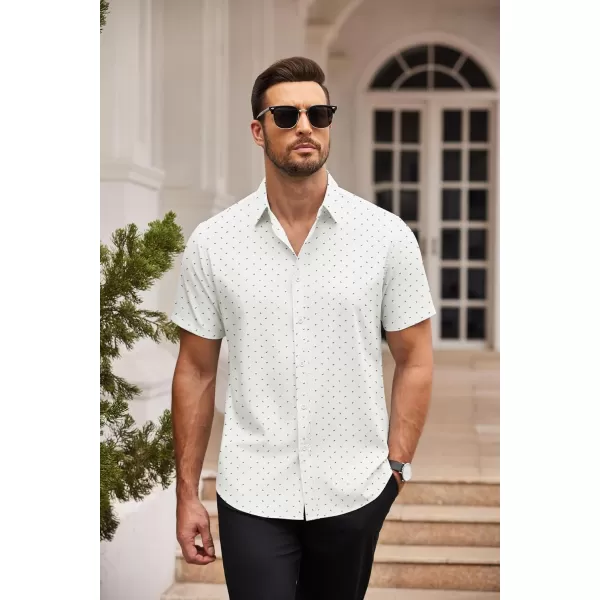 COOFANDY Men's Dress Shirts Short Sleeve Regular Fit Wrinkle Free Business Textured Shirt Casual Button Down Shirts)