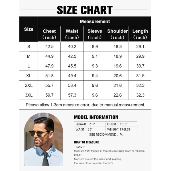 COOFANDY Men's Dress Shirts Short Sleeve Regular Fit Wrinkle Free Business Textured Shirt Casual Button Down Shirts