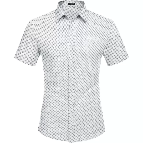 COOFANDY Men's Dress Shirts Short Sleeve Regular Fit Wrinkle Free Business Textured Shirt Casual Button Down Shirts