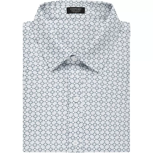 COOFANDY Men's Dress Shirts Short Sleeve Regular Fit Wrinkle Free Business Textured Shirt Casual Button Down Shirts