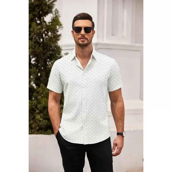 COOFANDY Men's Dress Shirts Short Sleeve Regular Fit Wrinkle Free Business Textured Shirt Casual Button Down Shirts)