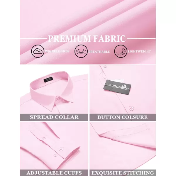 COOFANDY Men's Dress Shirts Wrinkle Free Long Sleeve Button Up Shirts Formal Business Shirt