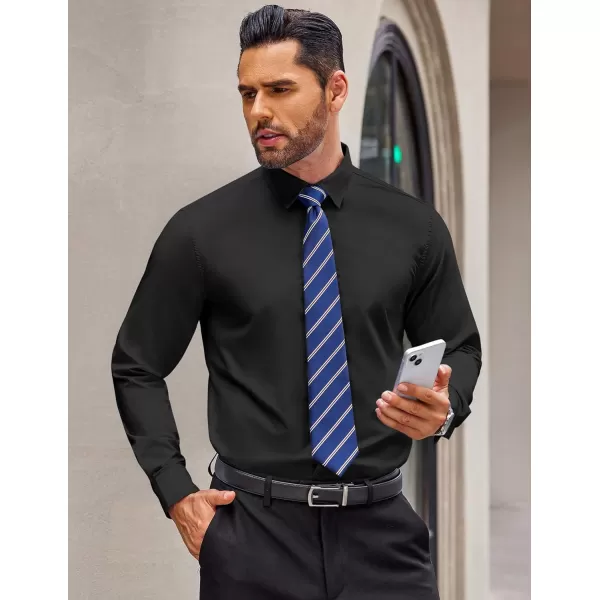 COOFANDY Men's Dress Shirts Wrinkle Free Long Sleeve Button Up Shirts Formal Business Shirt