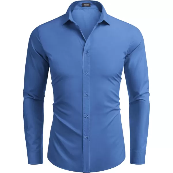 COOFANDY Men's Dress Shirts Wrinkle Free Long Sleeve Button Up Shirts Formal Business Shirt