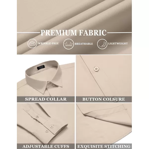 COOFANDY Men's Dress Shirts Wrinkle Free Long Sleeve Button Up Shirts Formal Business Shirt