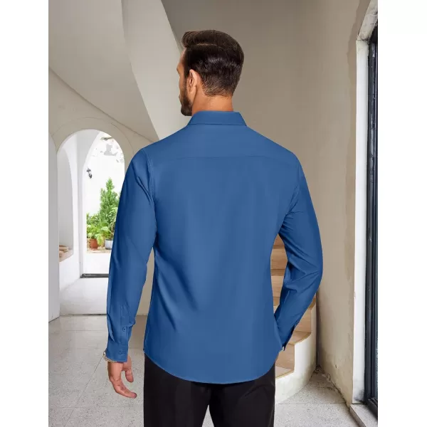 COOFANDY Men's Dress Shirts Wrinkle Free Long Sleeve Button Up Shirts Formal Business Shirt