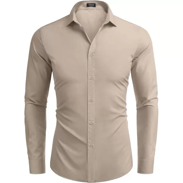 COOFANDY Men's Dress Shirts Wrinkle Free Long Sleeve Button Up Shirts Formal Business Shirt