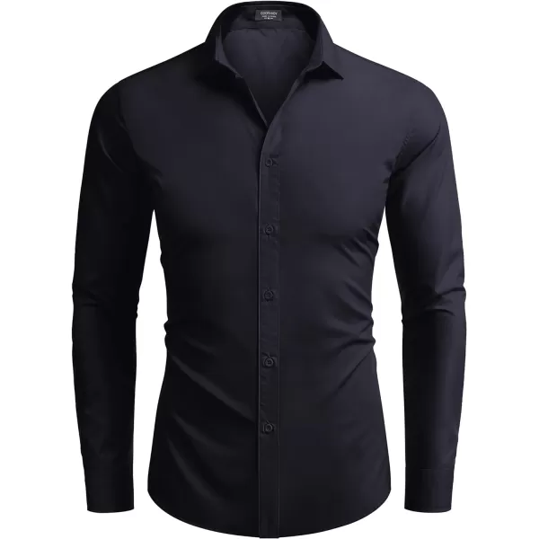 COOFANDY Men's Dress Shirts Wrinkle Free Long Sleeve Button Up Shirts Formal Business Shirt