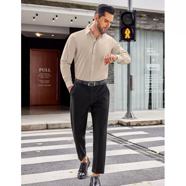 COOFANDY Men's Dress Shirts Wrinkle Free Long Sleeve Button Up Shirts Formal Business Shirt