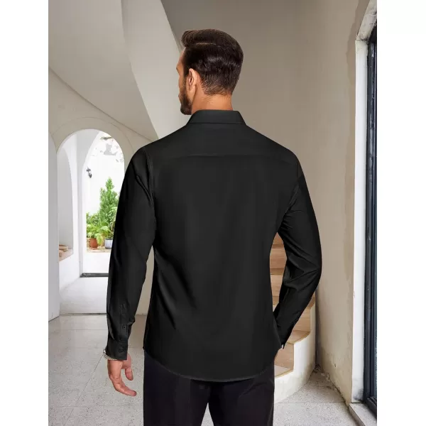 COOFANDY Men's Dress Shirts Wrinkle Free Long Sleeve Button Up Shirts Formal Business Shirt