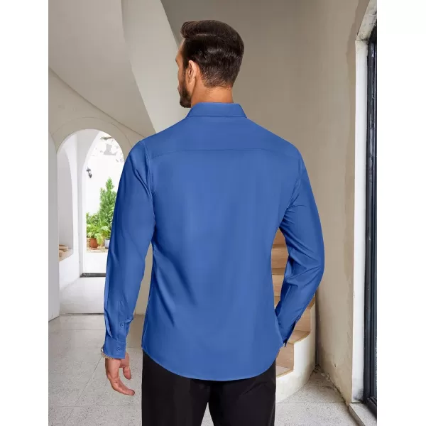 COOFANDY Men's Dress Shirts Wrinkle Free Long Sleeve Button Up Shirts Formal Business Shirt