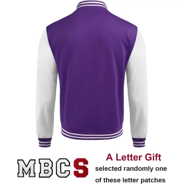 COOFANDY Mens Fashion Varsity Jackets Leather Sleeve Slim Fit College Baseball Letterman Bomber Coat