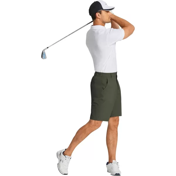 COOFANDY Mens Golf Shorts Stretch Quick Dry Casual Dress Shorts with Pockets