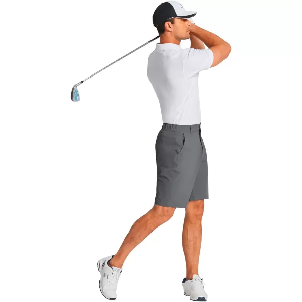 COOFANDY Mens Golf Shorts Stretch Quick Dry Casual Dress Shorts with Pockets