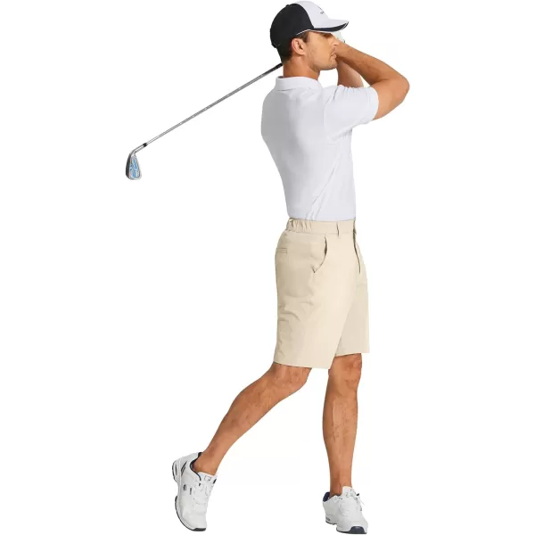 COOFANDY Mens Golf Shorts Stretch Quick Dry Casual Dress Shorts with Pockets