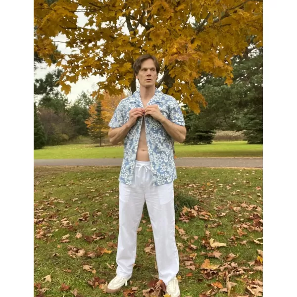 COOFANDY Men's Hawaiian Floral Shirts Cotton Linen Button Down Tropical Holiday Beach Shirts