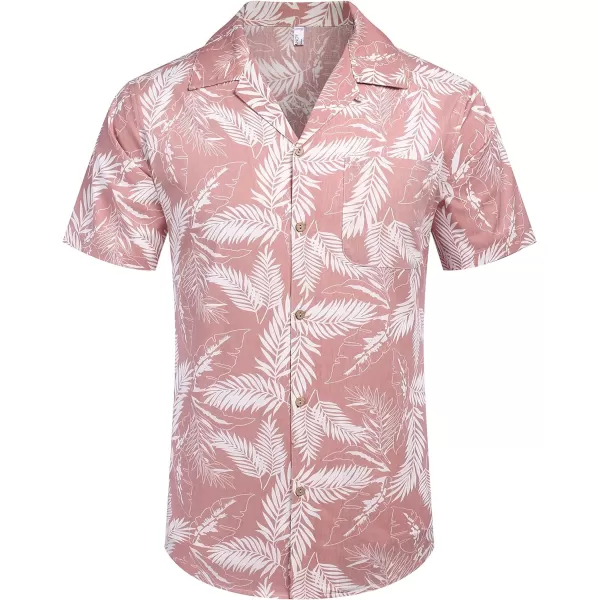 COOFANDY Men's Hawaiian Floral Shirts Cotton Linen Button Down Tropical Holiday Beach Shirts