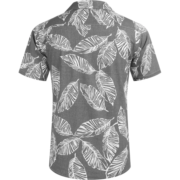 COOFANDY Men's Hawaiian Floral Shirts Cotton Linen Button Down Tropical Holiday Beach Shirts