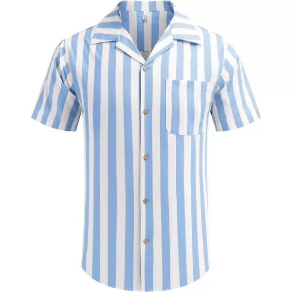 COOFANDY Men's Hawaiian Floral Shirts Cotton Linen Button Down Tropical Holiday Beach Shirts