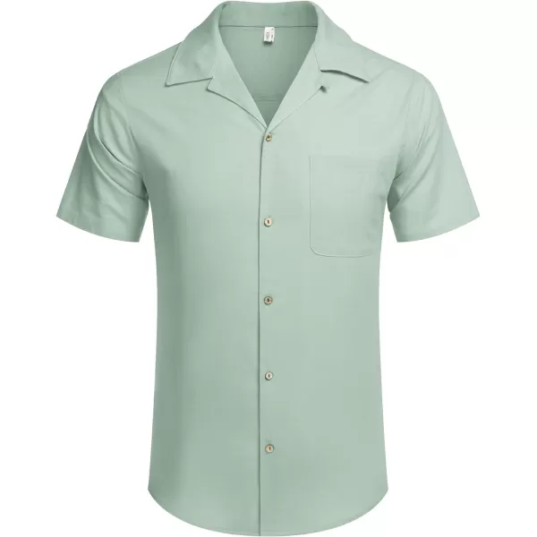 COOFANDY Men's Hawaiian Floral Shirts Cotton Linen Button Down Tropical Holiday Beach Shirts