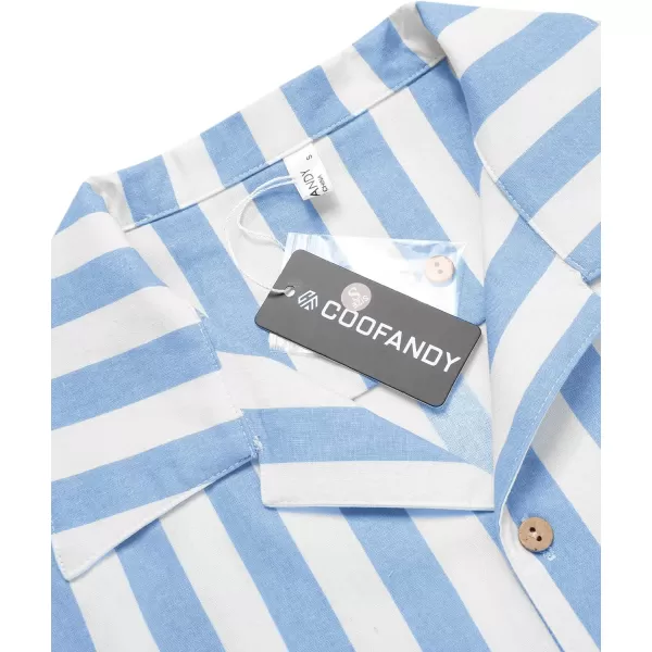 COOFANDY Men's Hawaiian Floral Shirts Cotton Linen Button Down Tropical Holiday Beach Shirts