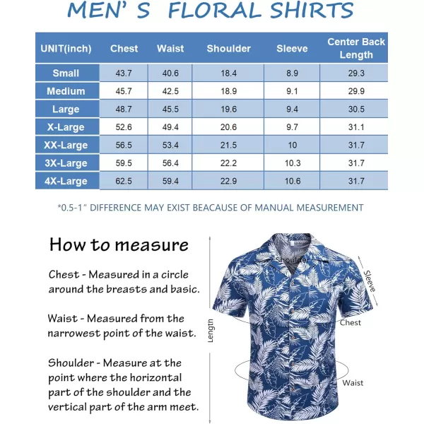 COOFANDY Men's Hawaiian Floral Shirts Cotton Linen Button Down Tropical Holiday Beach Shirts