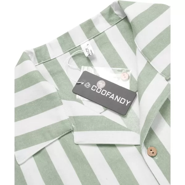 COOFANDY Men's Hawaiian Floral Shirts Cotton Linen Button Down Tropical Holiday Beach Shirts