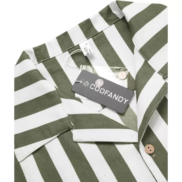 COOFANDY Men's Hawaiian Floral Shirts Cotton Linen Button Down Tropical Holiday Beach Shirts
