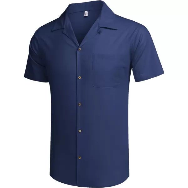 COOFANDY Men's Hawaiian Floral Shirts Cotton Linen Button Down Tropical Holiday Beach Shirts