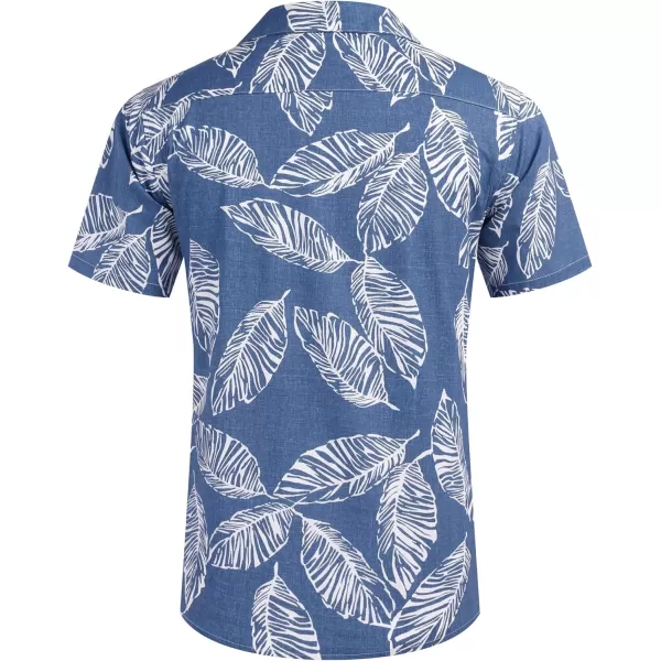 COOFANDY Men's Hawaiian Floral Shirts Cotton Linen Button Down Tropical Holiday Beach Shirts