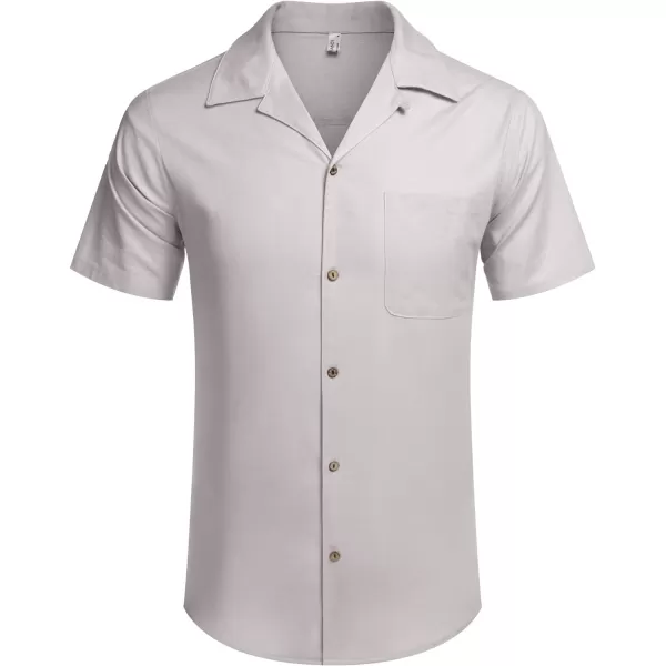 COOFANDY Men's Hawaiian Floral Shirts Cotton Linen Button Down Tropical Holiday Beach Shirts