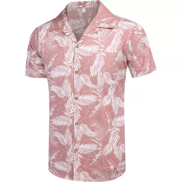 COOFANDY Men's Hawaiian Floral Shirts Cotton Linen Button Down Tropical Holiday Beach Shirts