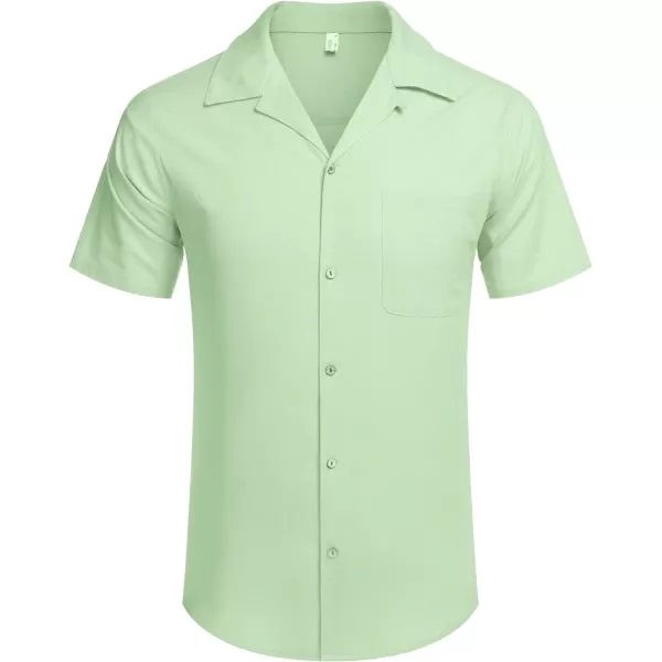 COOFANDY Men's Hawaiian Floral Shirts Cotton Linen Button Down Tropical Holiday Beach Shirts