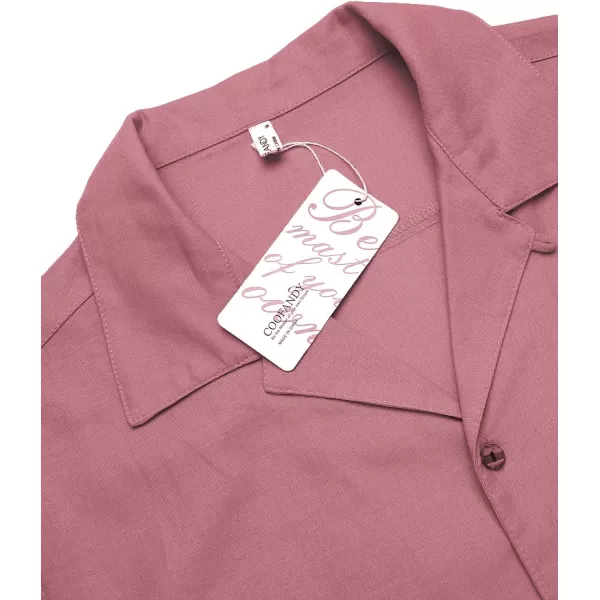 COOFANDY Men's Hawaiian Floral Shirts Cotton Linen Button Down Tropical Holiday Beach Shirts