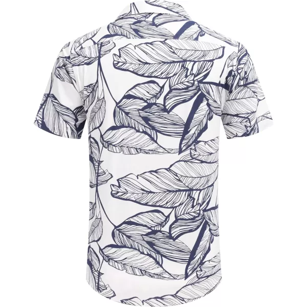 COOFANDY Men's Hawaiian Floral Shirts Cotton Linen Button Down Tropical Holiday Beach Shirts