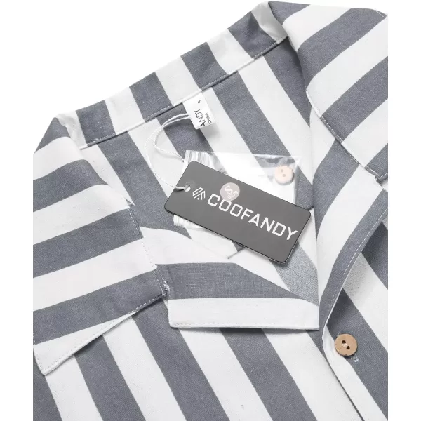 COOFANDY Men's Hawaiian Floral Shirts Cotton Linen Button Down Tropical Holiday Beach Shirts