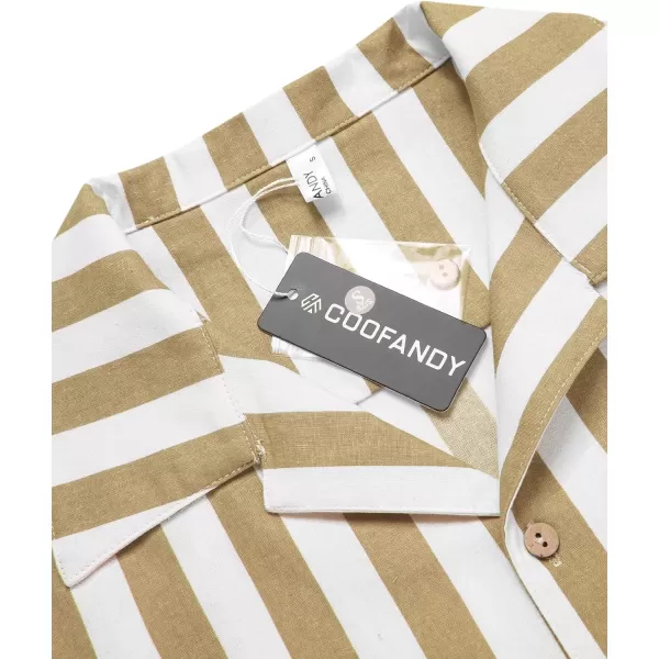 COOFANDY Men's Hawaiian Floral Shirts Cotton Linen Button Down Tropical Holiday Beach Shirts
